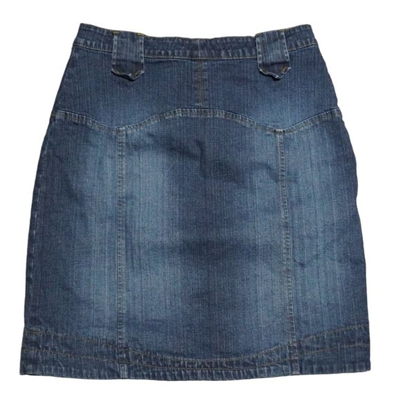 Route 66 Jean Skirt Womens Size 8 Blue Denim Stretch High Waist? - Picture 2 of 8